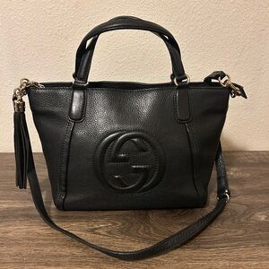 Gucci Soho Black Leather Satchel Bag